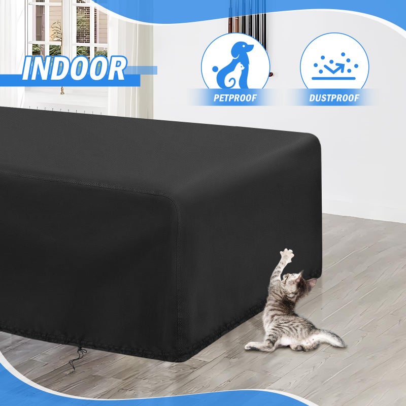 POMER Pool Table Cover - 102 inch Waterproof Table Cover for 8 Foot Snooker Billiard Tables Dustproof 7/8/9 FT Billiard Table Cover - 102x53x32 inch - Image 2